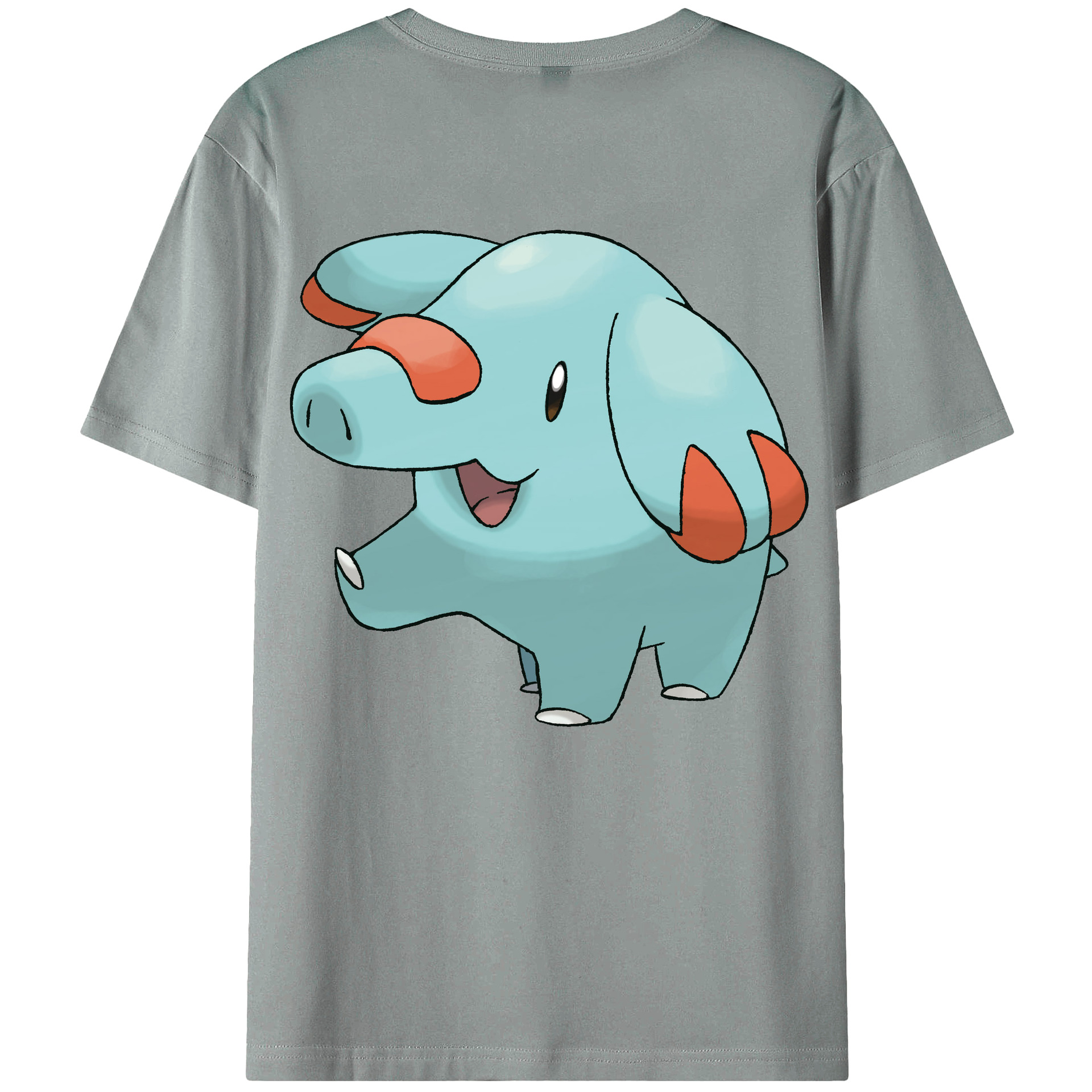 （画像用） ポケットモンスター Pokémon 綿100％ メンズ半袖Tシャツ（バックプリント） 通気性